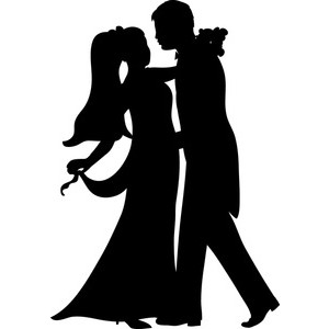 Images of bride and groom clipart