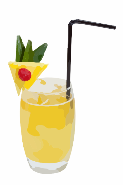 Pineapple cocktail clip art at vector clip art
