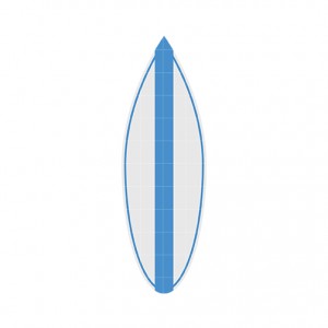 Surfboard lost in my house clipart