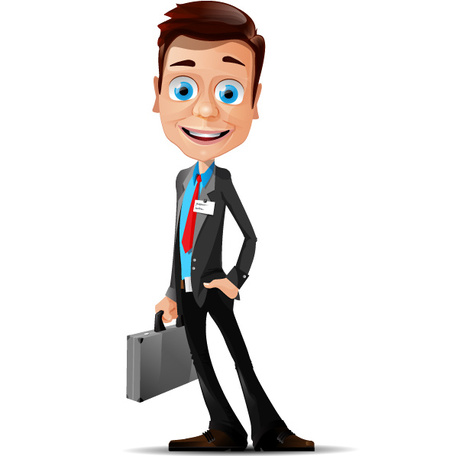 Businessman character clip art vector businessman character