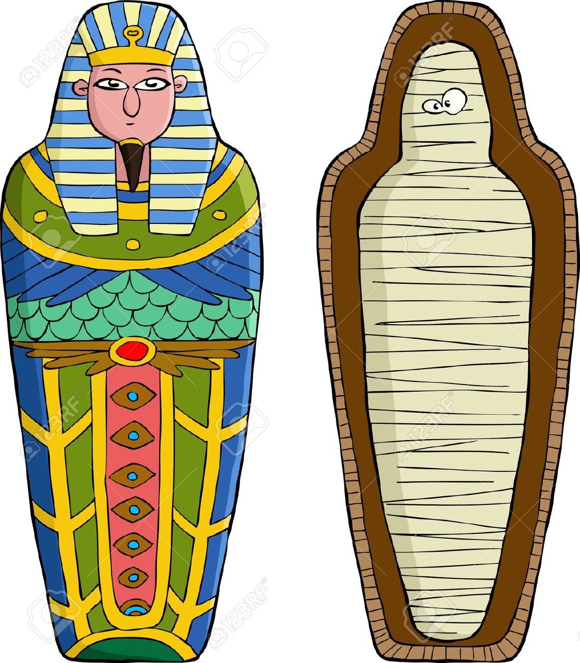 Mummy egyptian tomb clipart