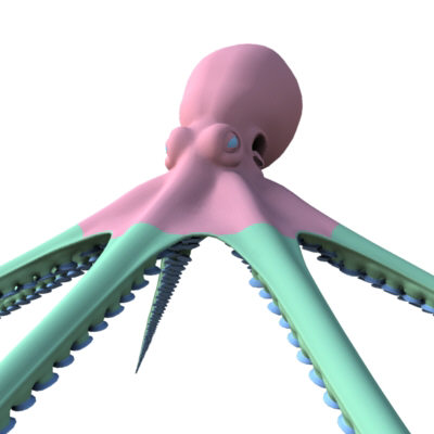 3d model octopus squid clipart clipart