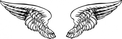 Angel wings glowing angel wing clip art vector glowing angel wing