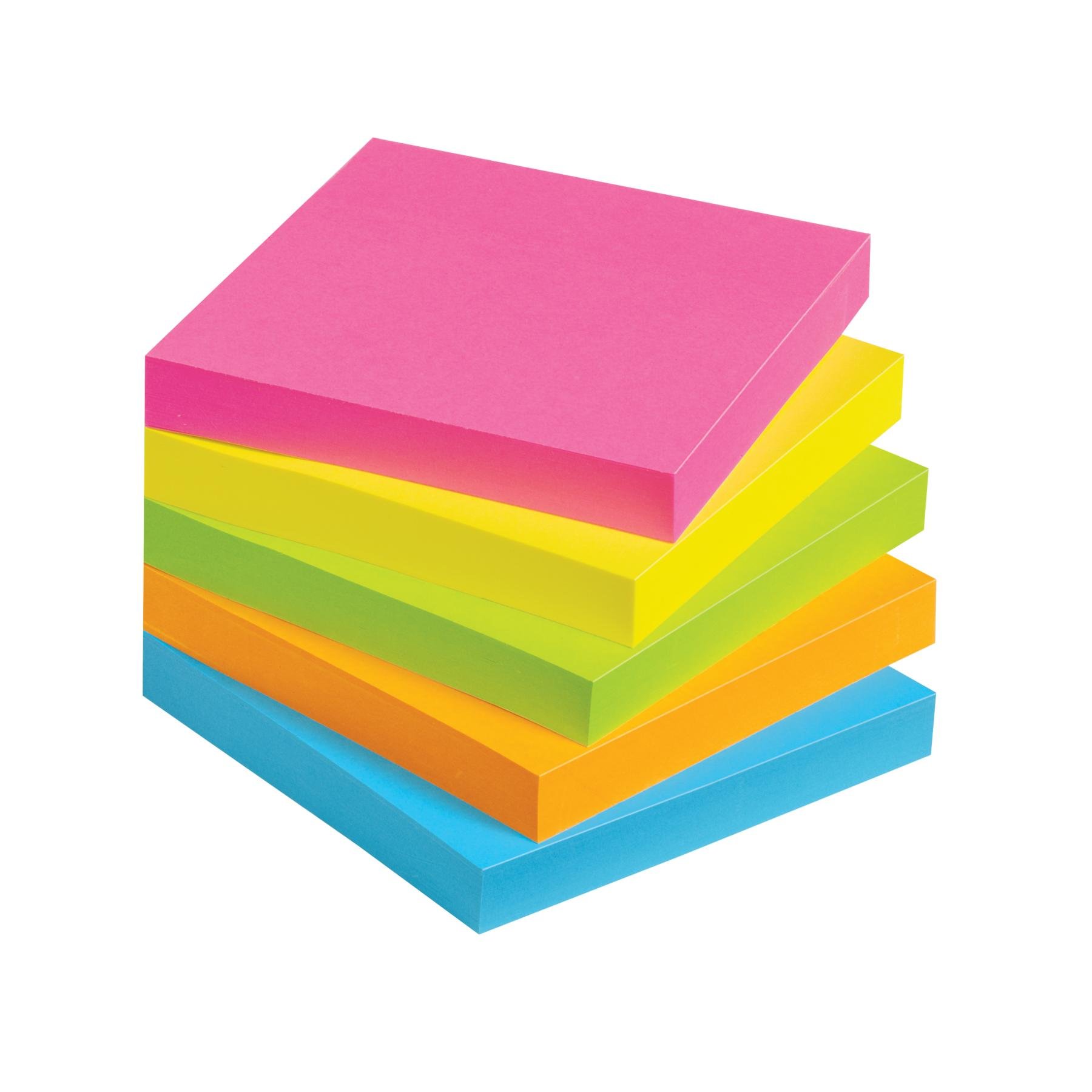 Avery lay flat sticky notes inches bright colors clip art