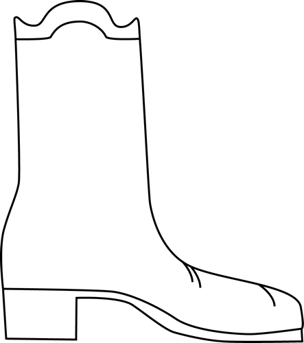 Black and white cowboy boot clip art black and white cowboy boot