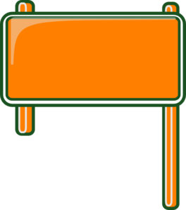 Blank street sign template clipart