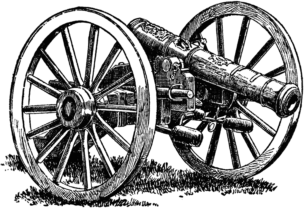 Cannon drawing clipart