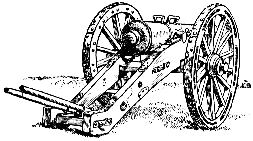 Cannon used at the time of the american revolution clipart etc