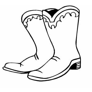 Cowboy boots decal free clipart images
