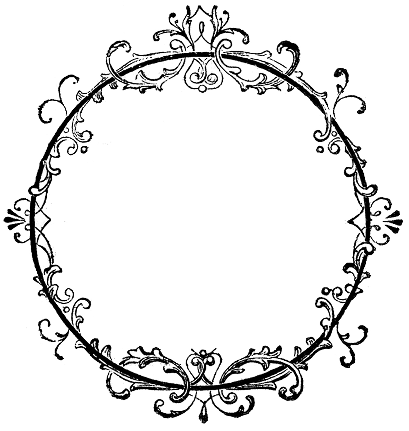 Fancy oval frame clip art free clipart images