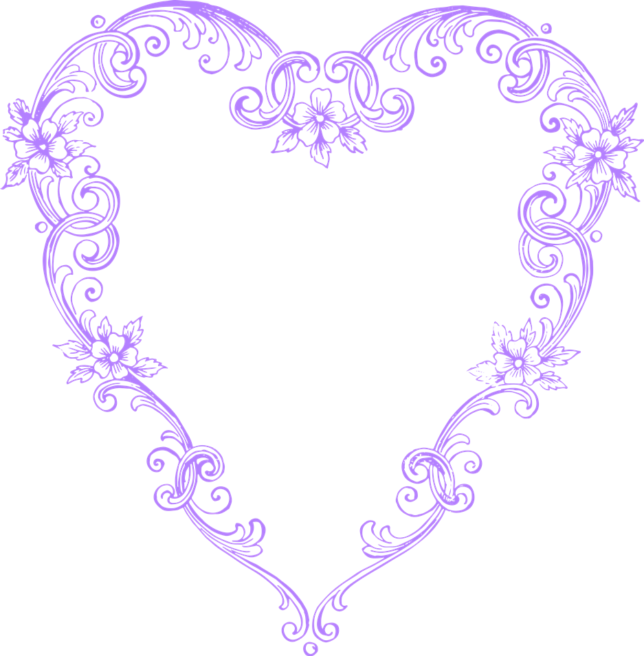 Free images fancy vintage purple heart clip art clip art