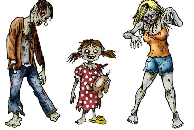 Gallery for free clip art of zombies