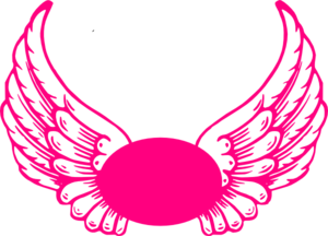 Hot hot pink guardian angel wings clip art at vector