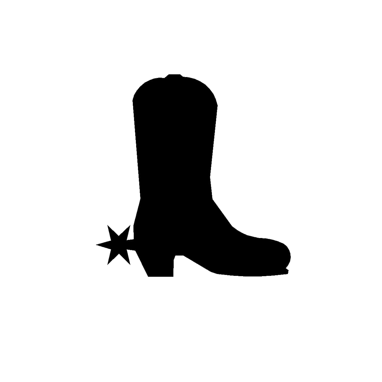 Image cowboy boot silhouette clip art