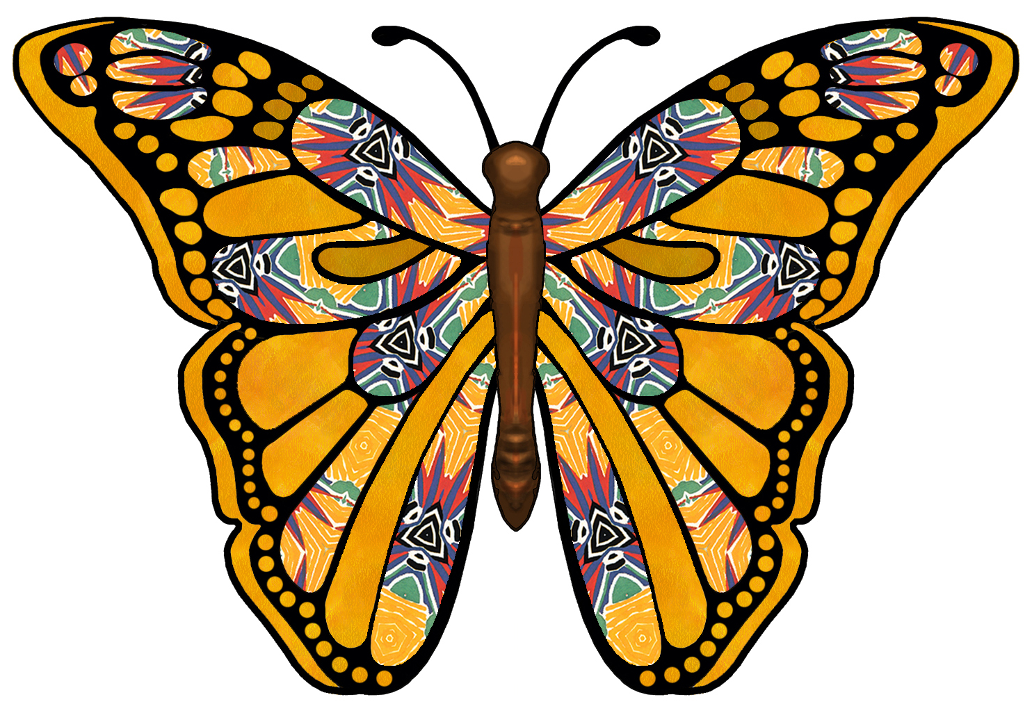 Monarch butterfly gallery for colourful butterfly clip art pictures
