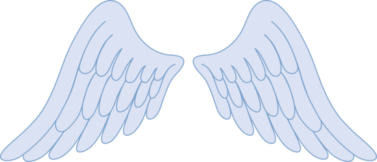 Pastel blue angel wings free clip art