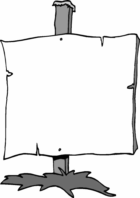 Pic blank wood sign clipart