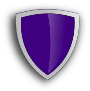 Purple security shield clip art at vector clip art