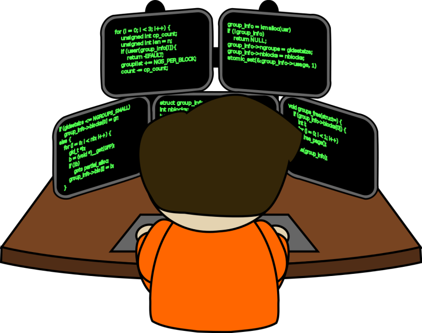 Security computer clipart