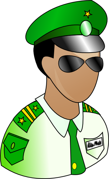 Security soldier clip art at vector clip art