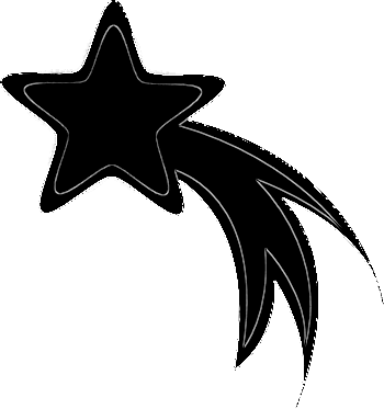 Starburst black shooting star clipart star clip art