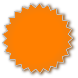 Starburst orange clip art at vector clip art