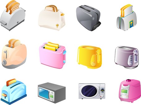 Toaster microwave rice cooker free vectors clipart