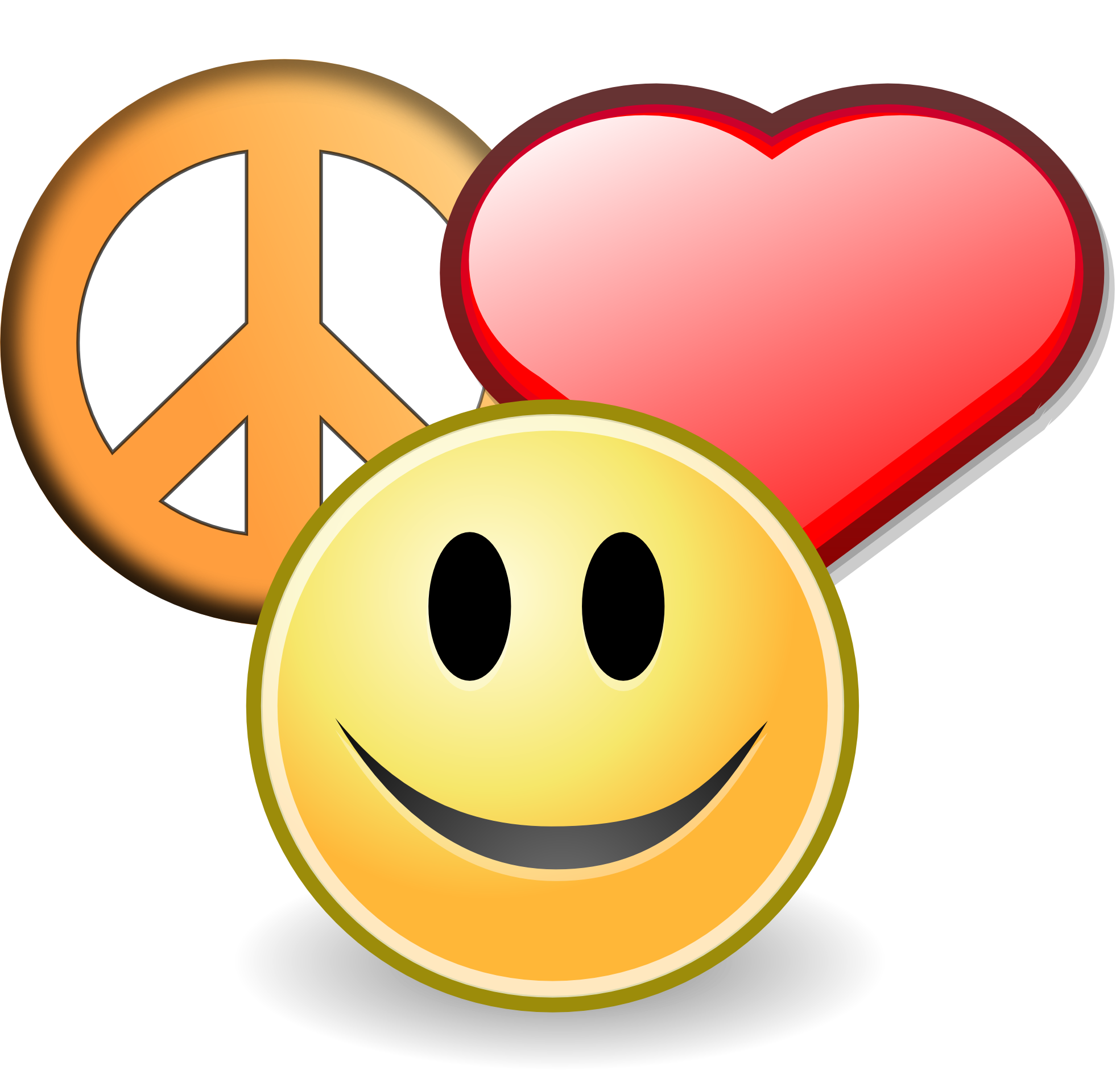 Love and peace clipart