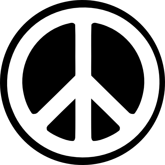 Peace sign clipart black and white free clipart