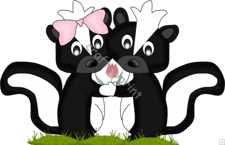 A skunk couple 0 craftsuprint clipart we are mad