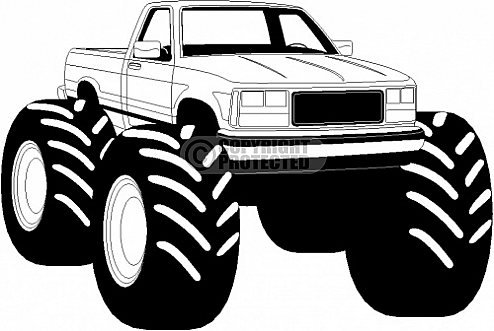 Monster truck ford pickup truck clipart free clipart images