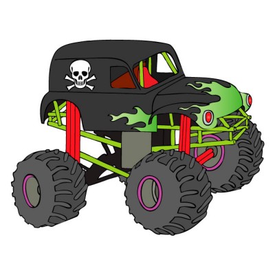 Monster truck image grave digger clipart