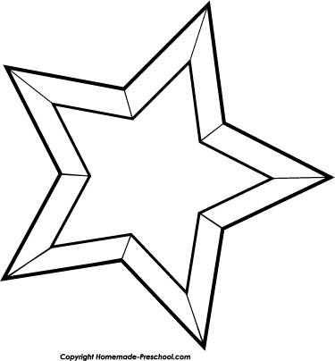 Christmas star clip art black and white free