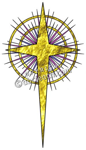 Christmas star design color star of bethlehem religious clip