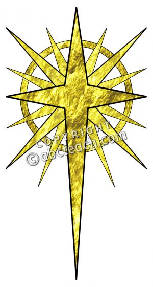 Christmas star in gold clip art star of bethlehem religious
