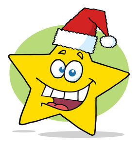 Free christmas star clip art image christmas star with a santa