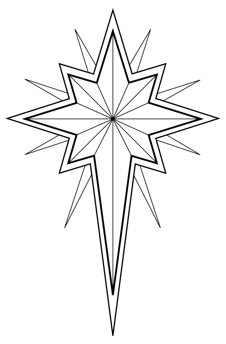 Gallery for christmas star clipart black and white