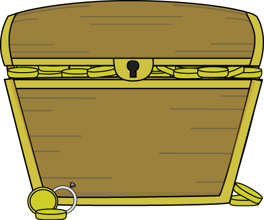 Gold filled treasure chest clip art gold filled treasure chest image