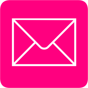 Pink email icon clip art at vector clip art