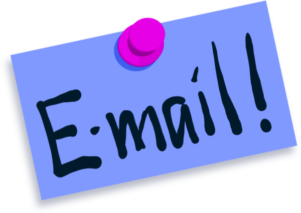 Thumbtack note email vector clip art