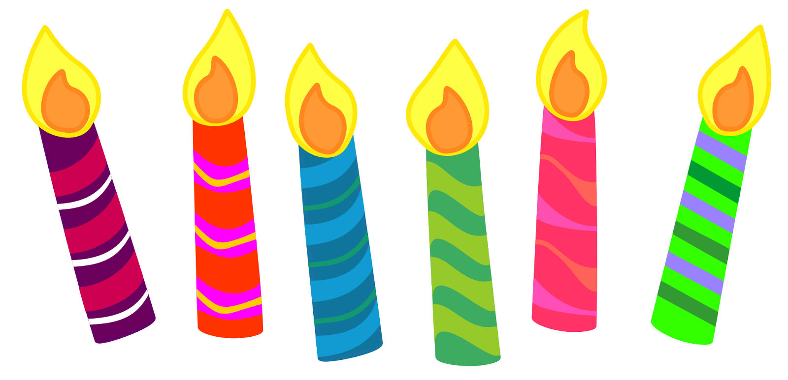 Birthday candle clipart 5 candles clip art