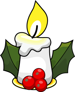 Christmas candle clipart free clipart images