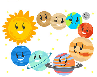 Cute planets pics about space clipart