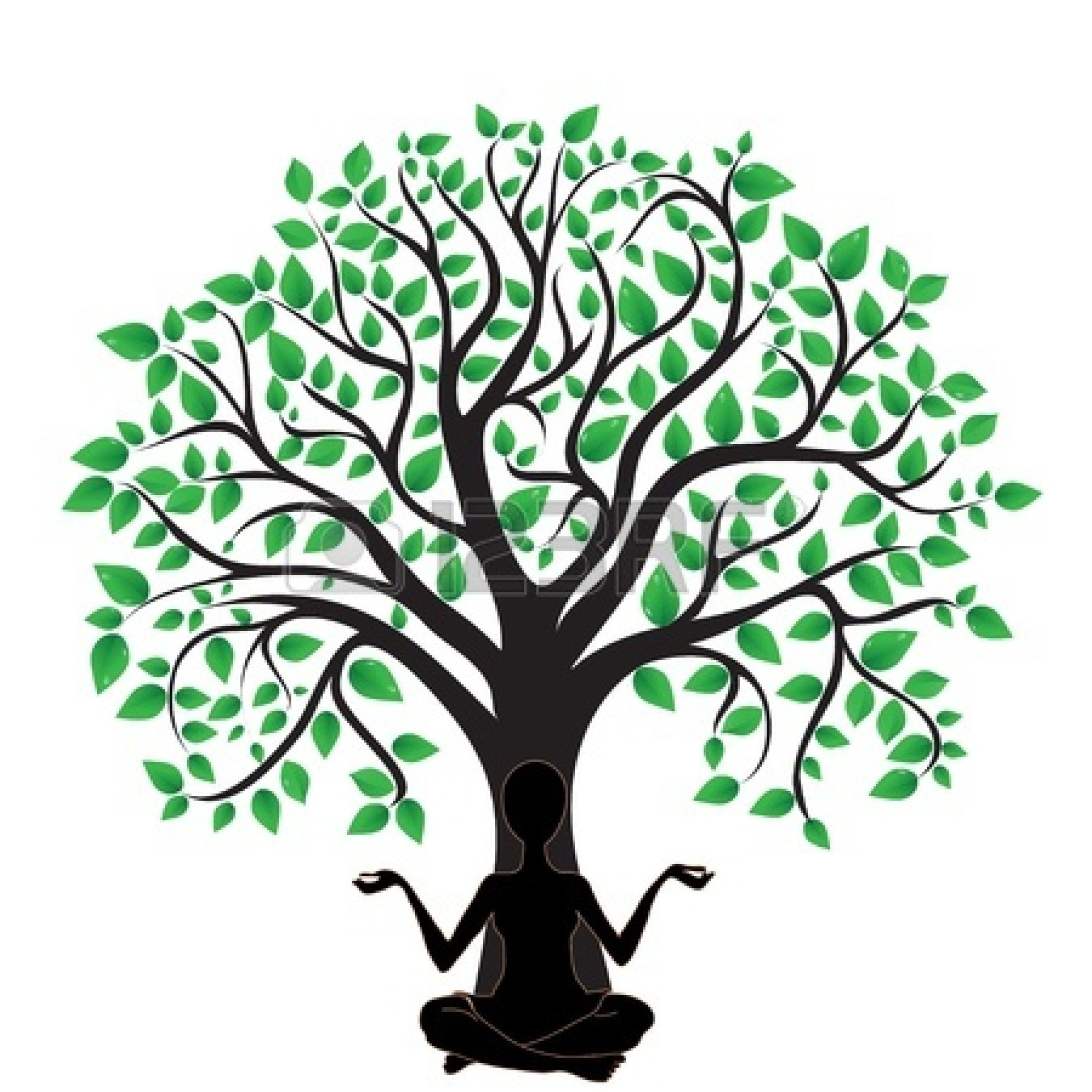 Oak tree silhouette logo free clipart images