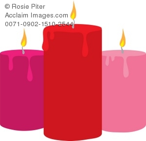 Romantic candle clipart