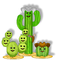 Cactus clip art of cactus wearing hats and guns 2