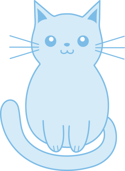 Cute blue kitten clip art free clip art