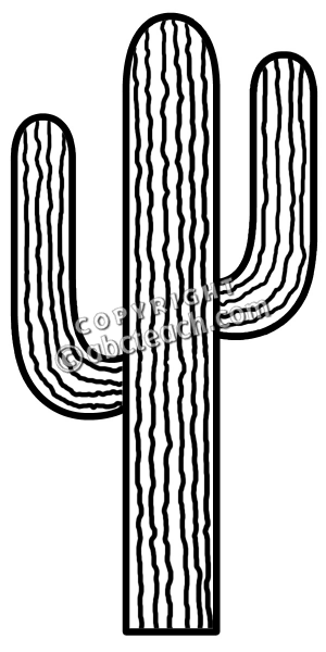 Gallery for black and white cactus clipart 3