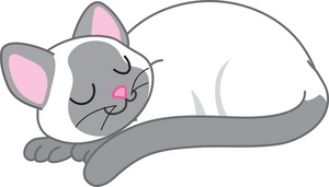 Kitten image clip art sleeping cat 2