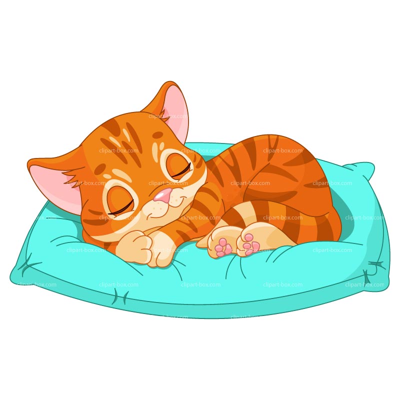 Kitten image clip art sleeping cat